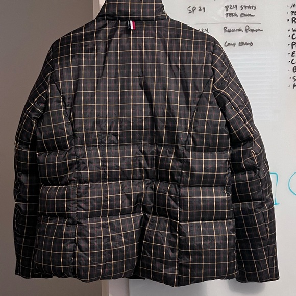 Tommy Hilfiger Down Puffer Jacket Plaid Zip Coat Women's - Picture 9 of 10